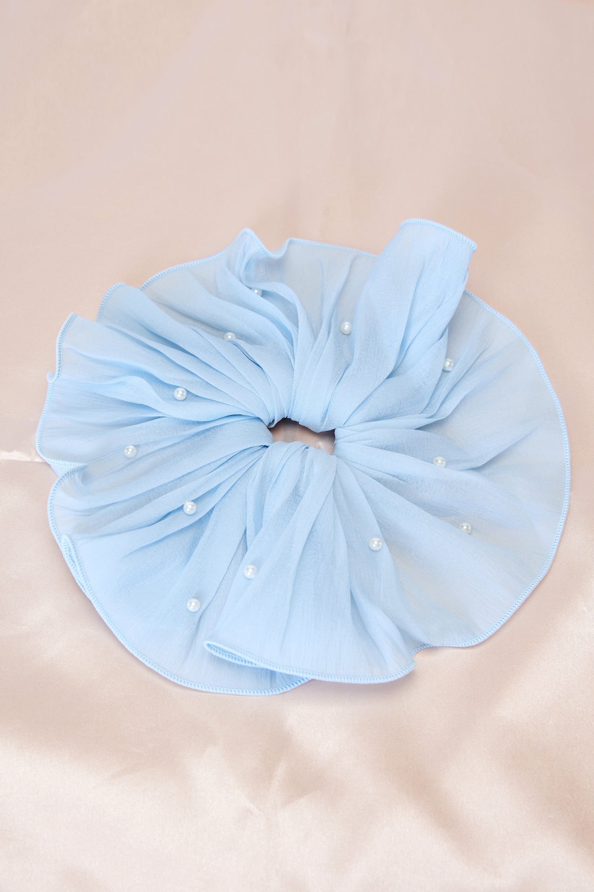 Ella Överdimensionerad Scrunchie Havsblå