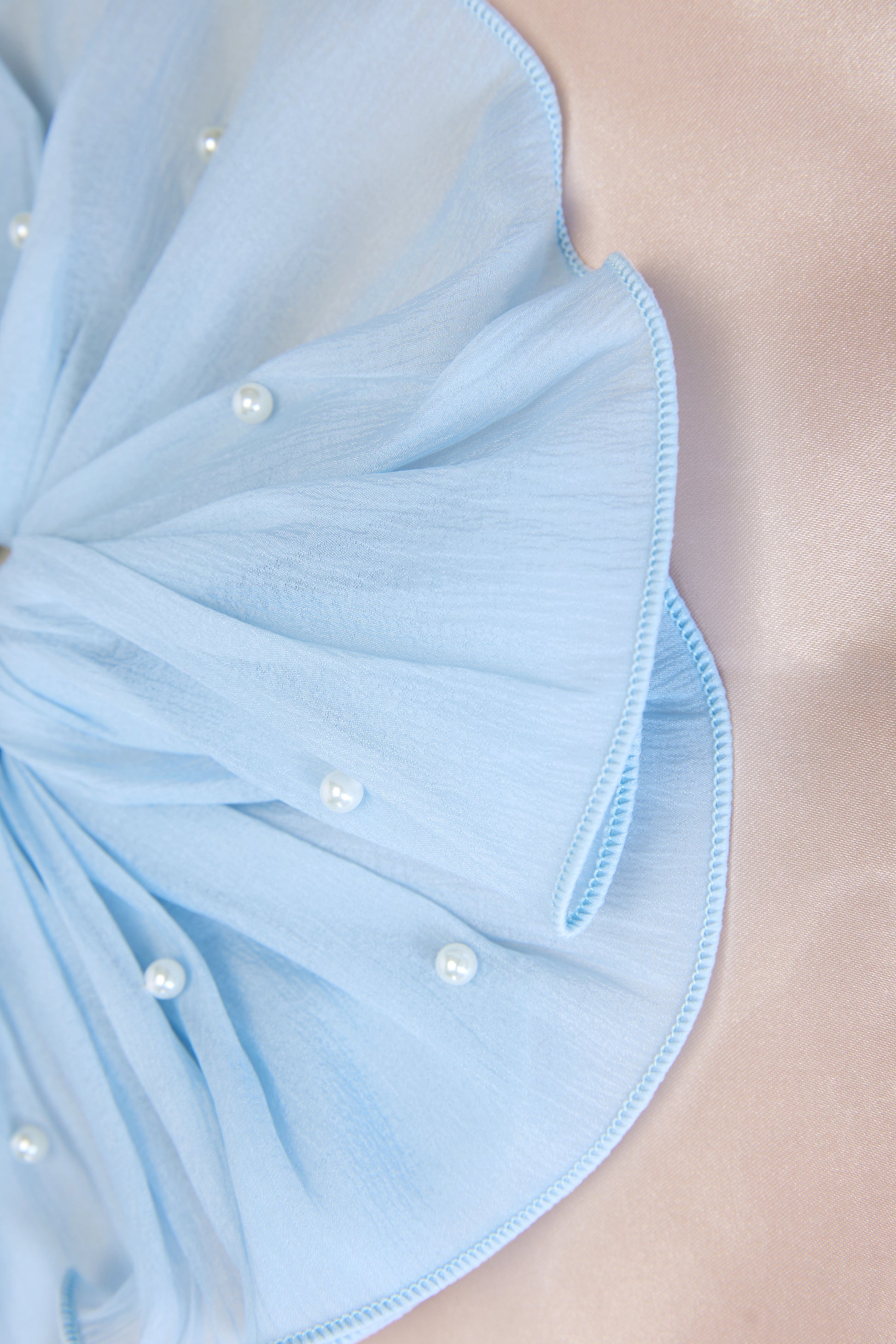Ella Överdimensionerad Scrunchie Havsblå