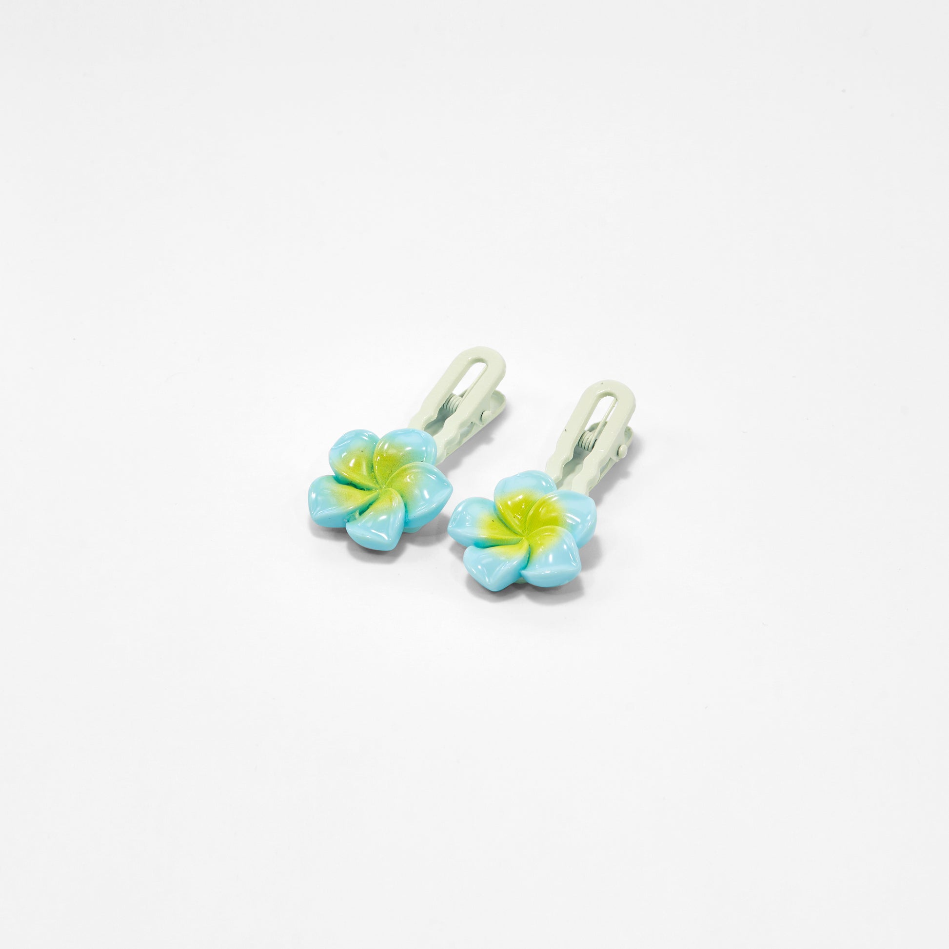 Hawaii Flower Hair Pins Blue