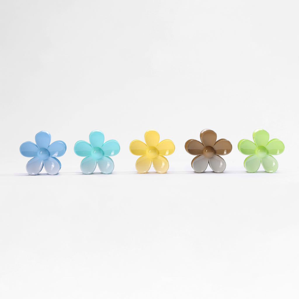 Flower Hair Clip Light Blue