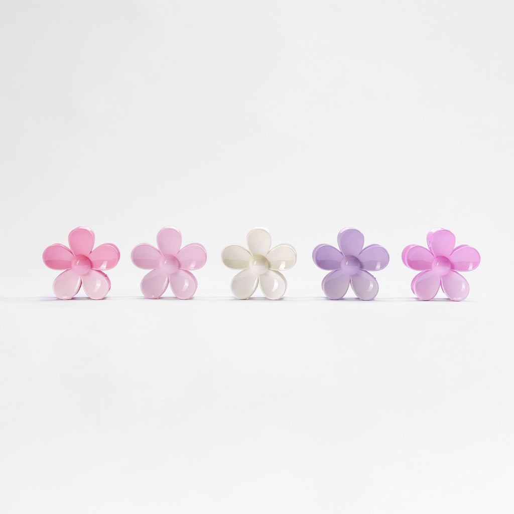 Flower Hair Clip Rose Pink