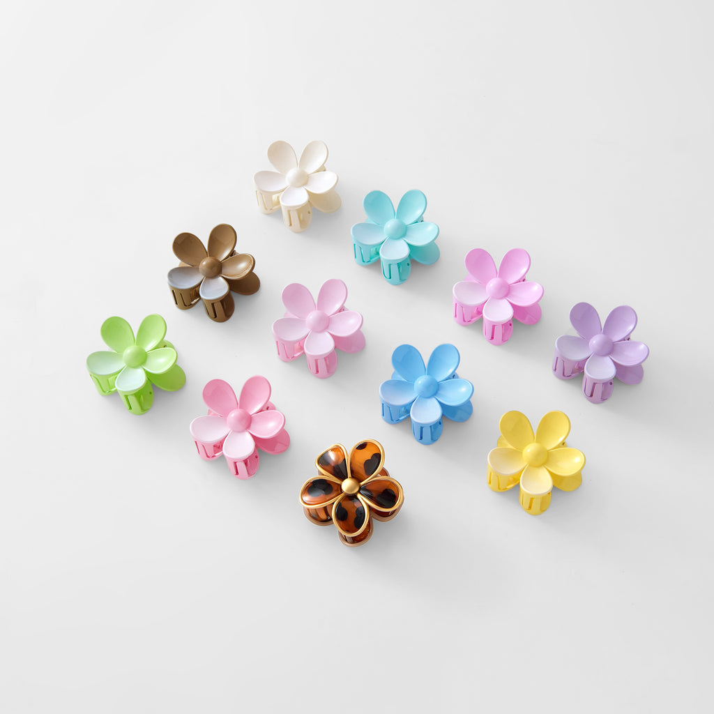 Flower Hair Clip Rose Pink