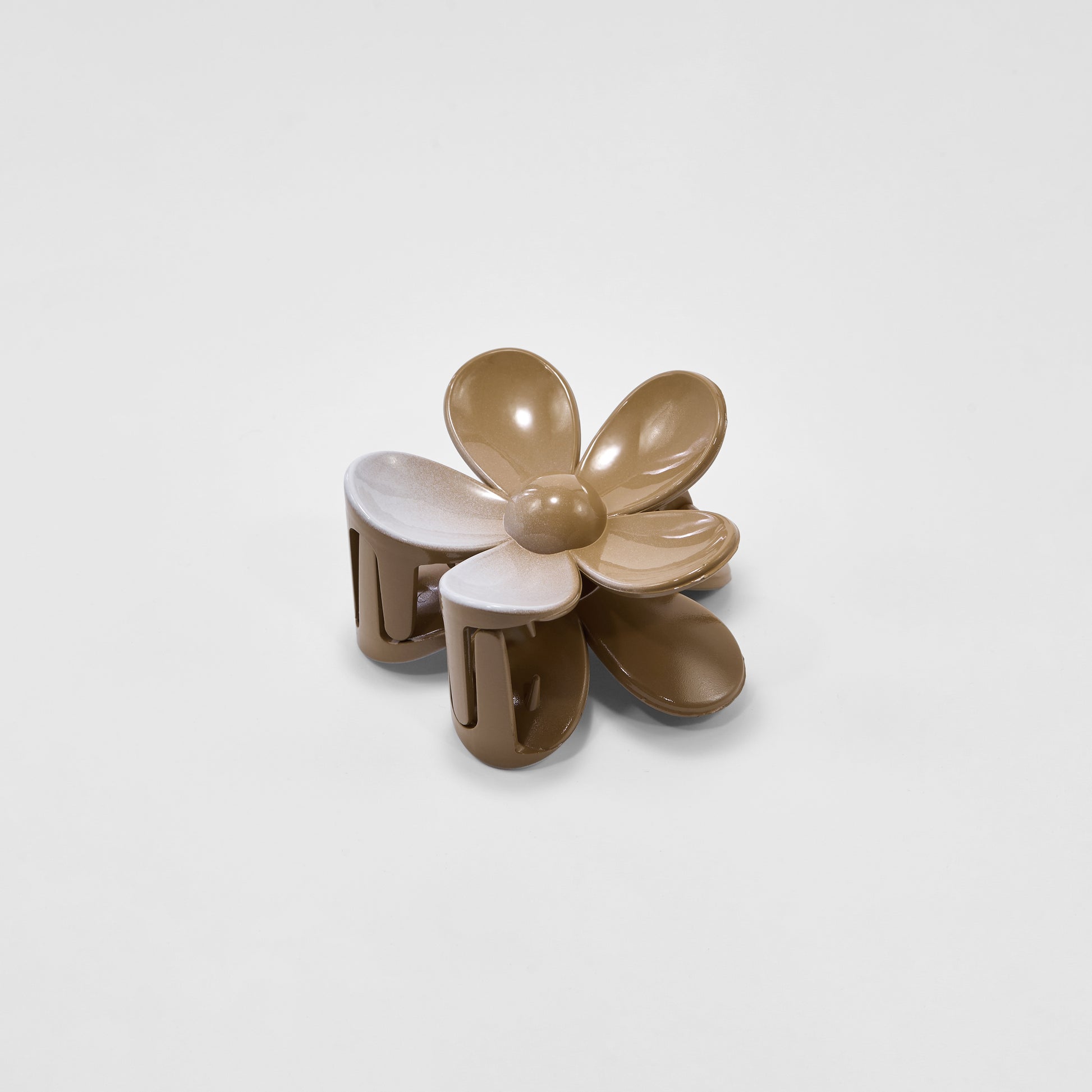Flower Hair Clip Brown