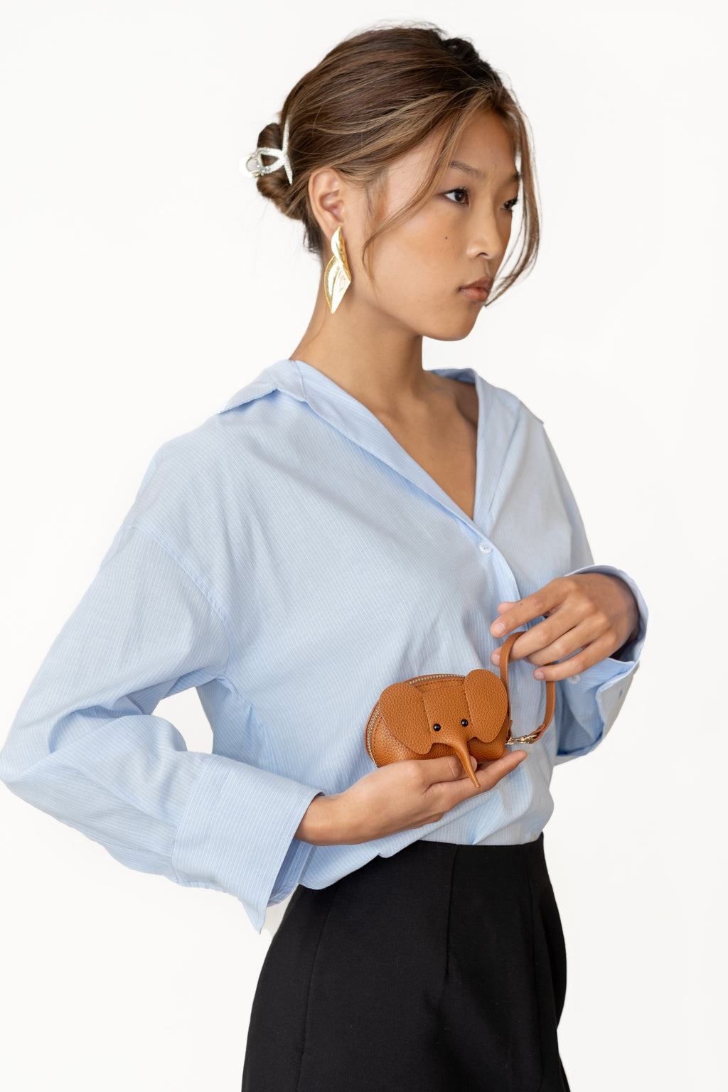 Lucky Elephant Clutch Brown