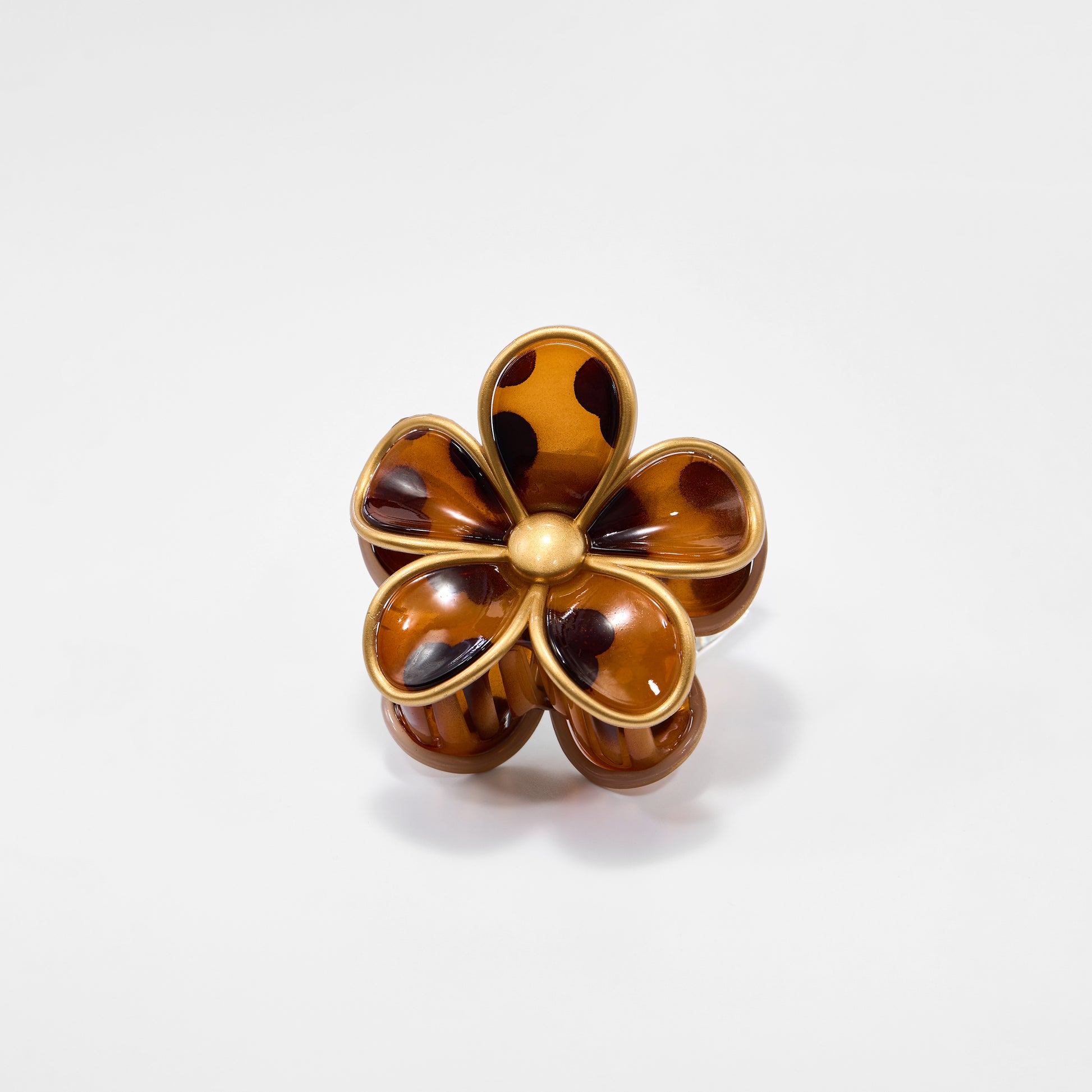 Flower Hair Clip Leopard