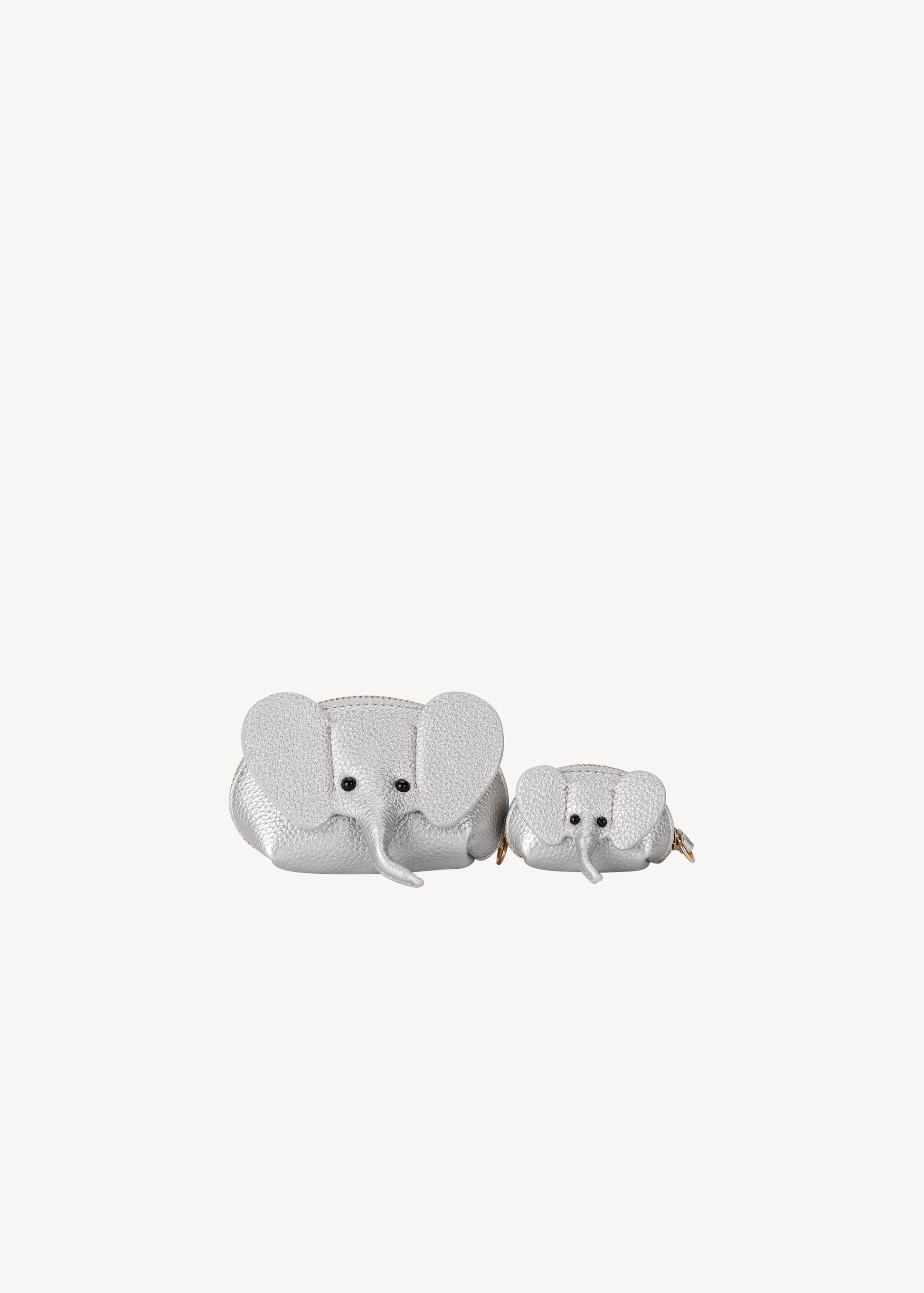 Mini Lucky Elephant Nyckelring & Berlock Silver