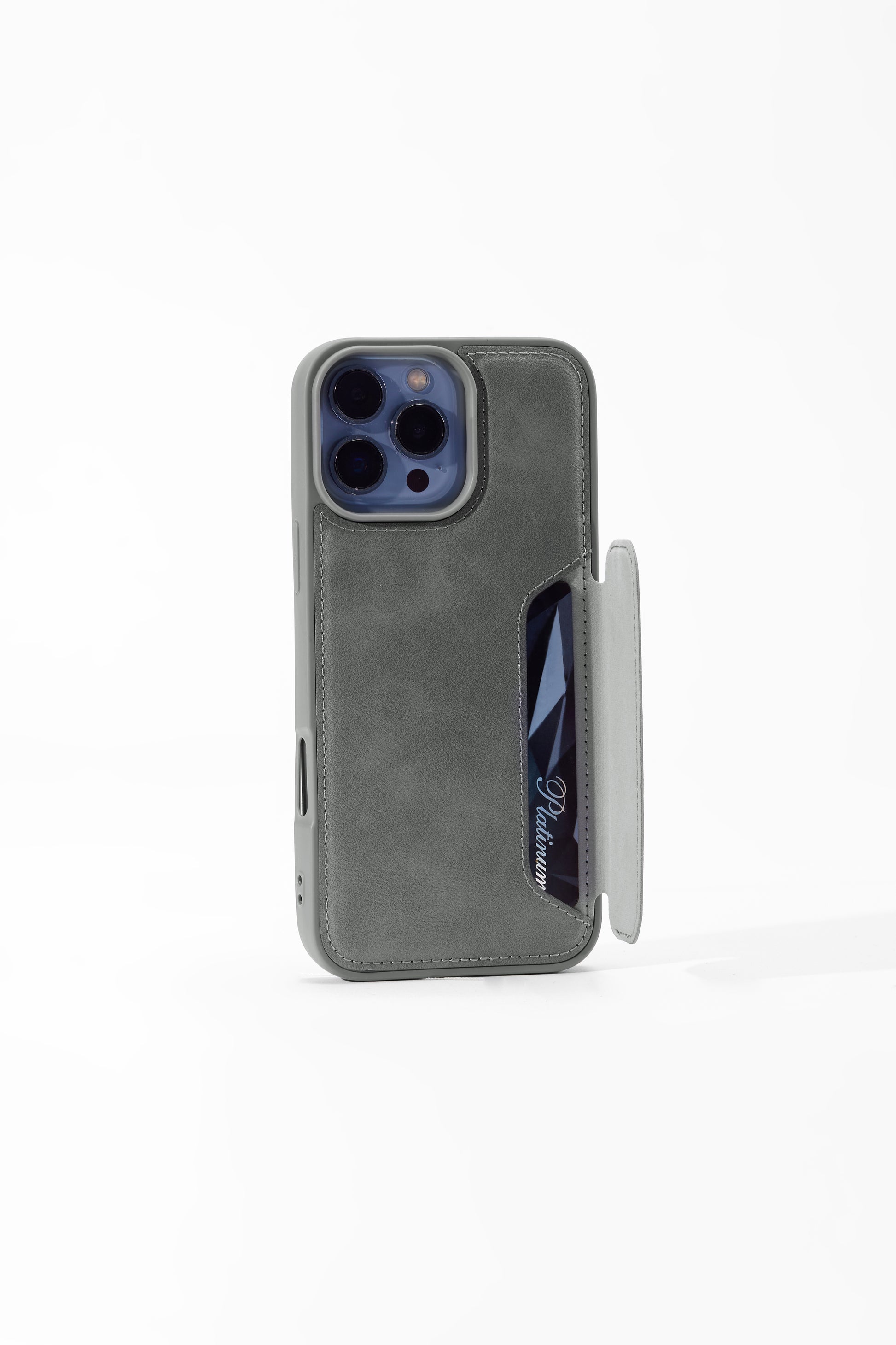 Phone Case with Cardholder Gray