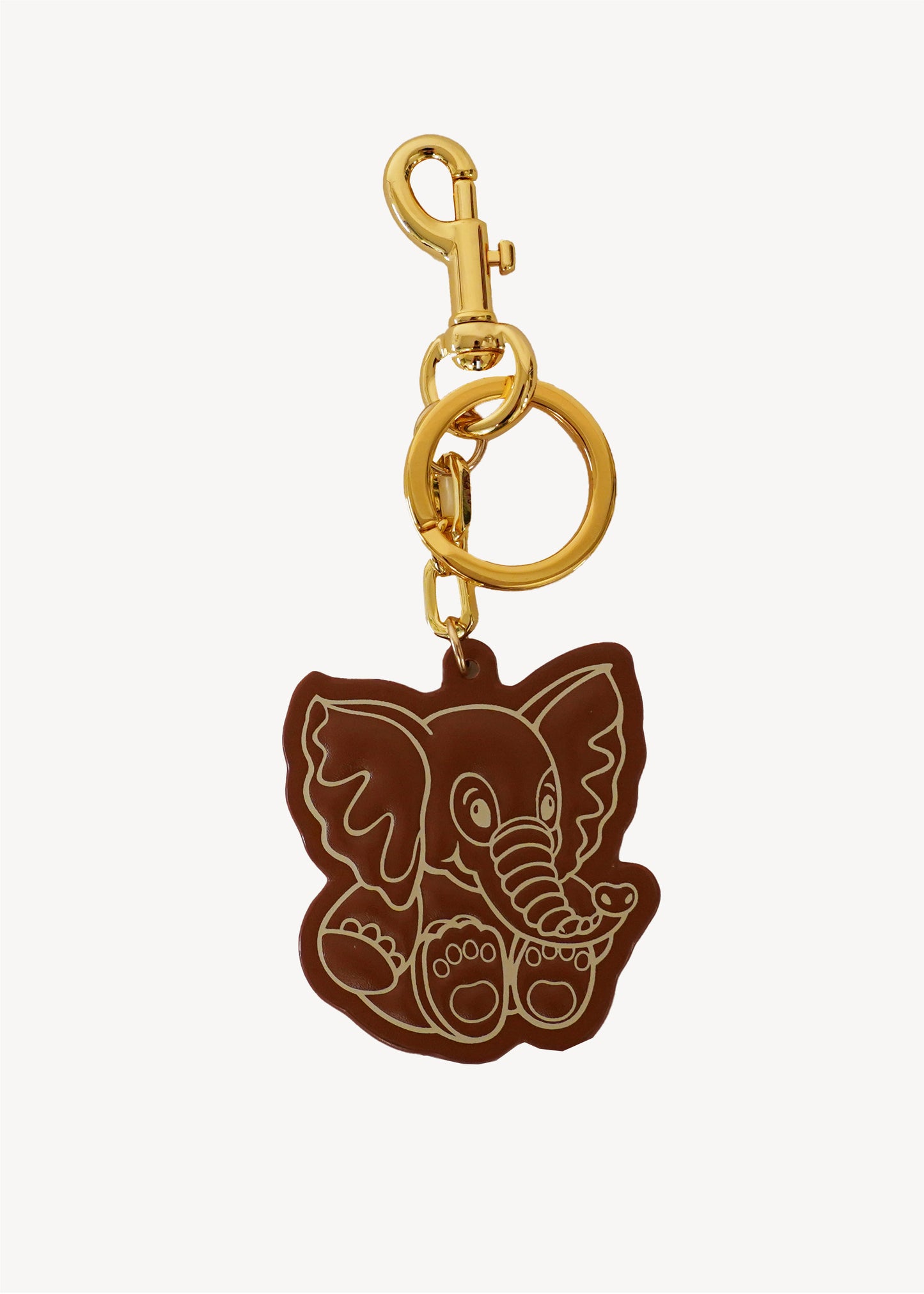 Lucky Elephant Keychain Brown