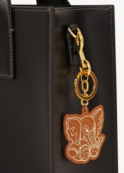 Lucky Elephant Keychain Brown