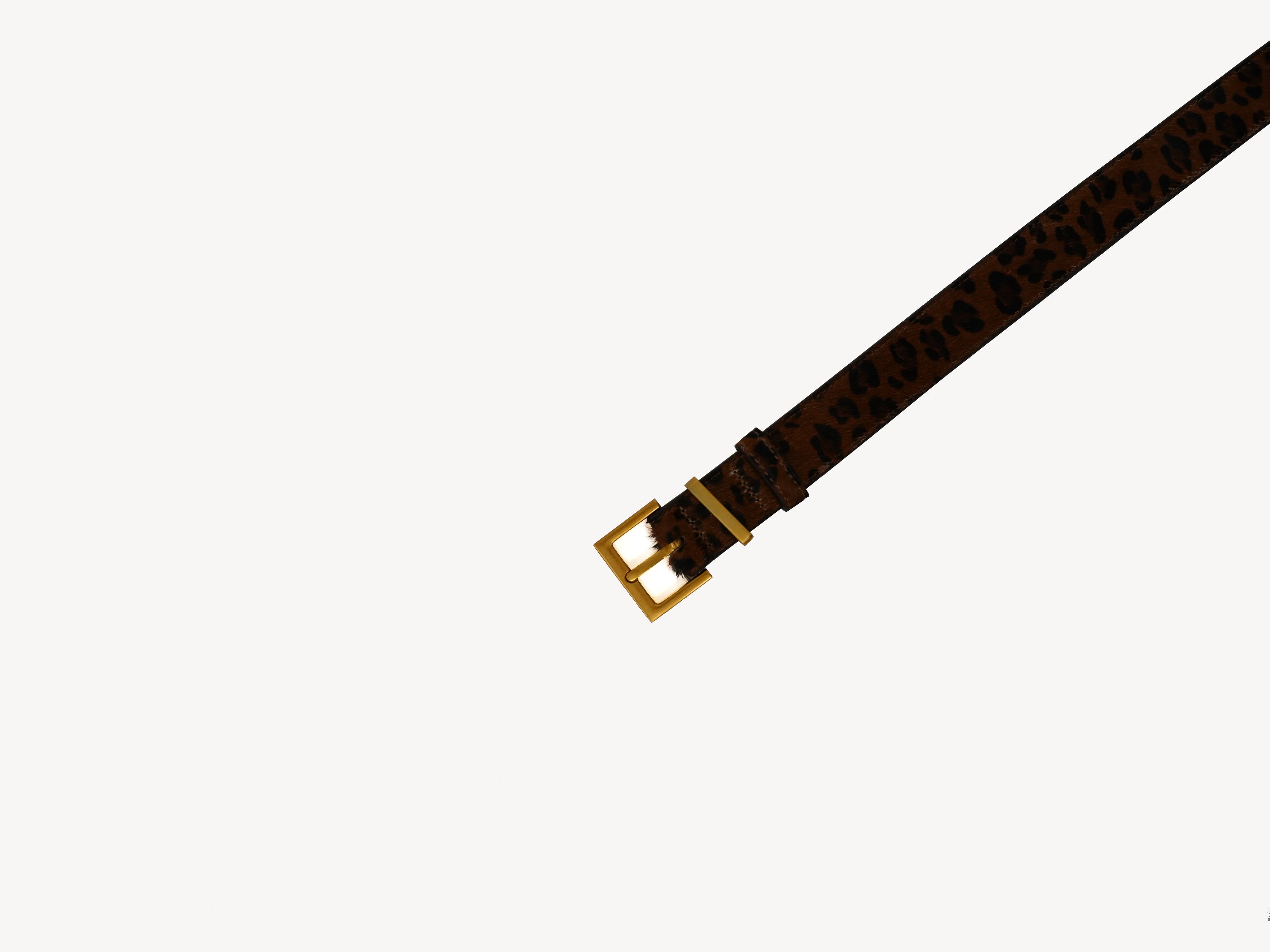 Leopard Leather Belt