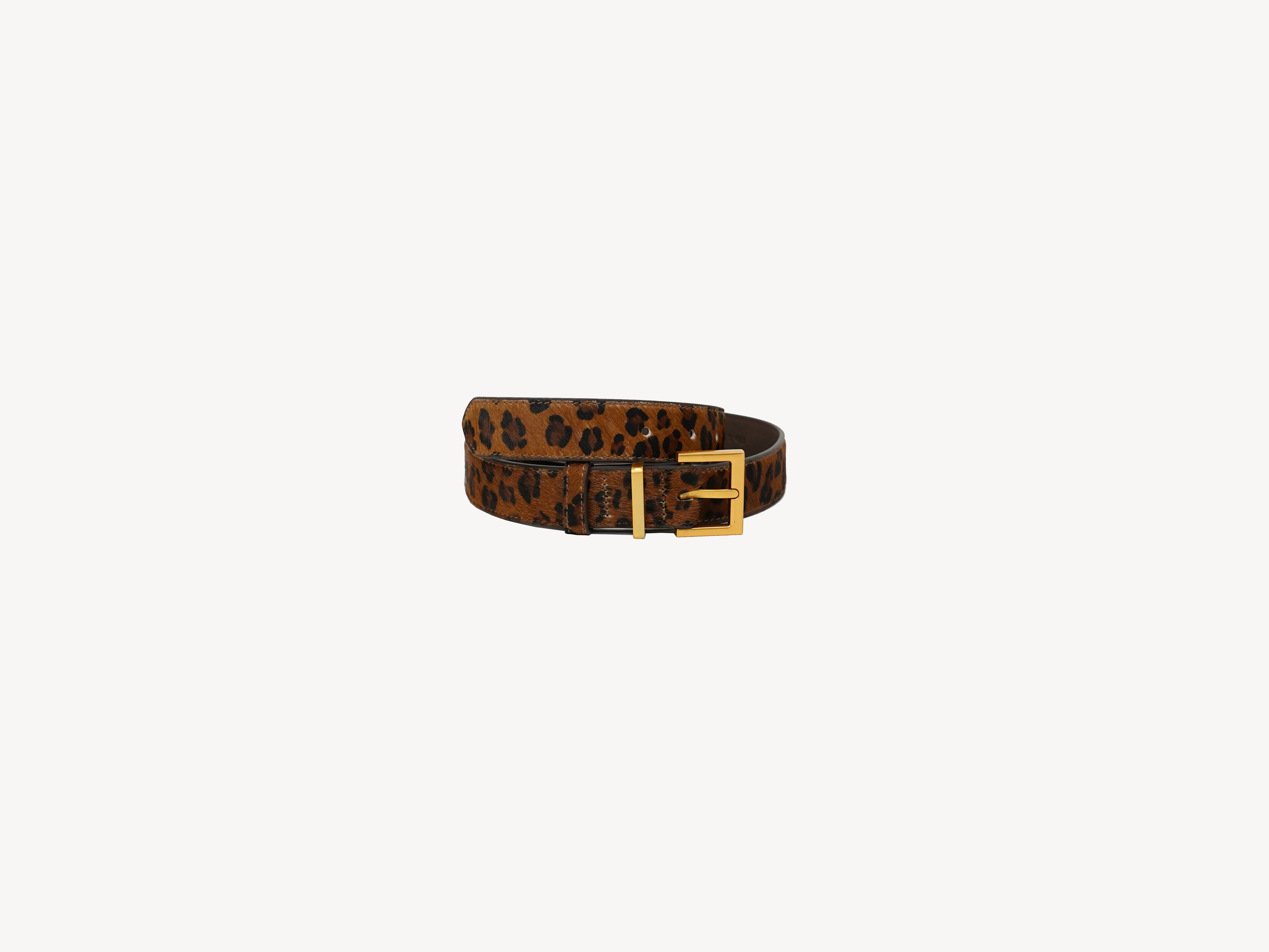 Leopard Leather Belt
