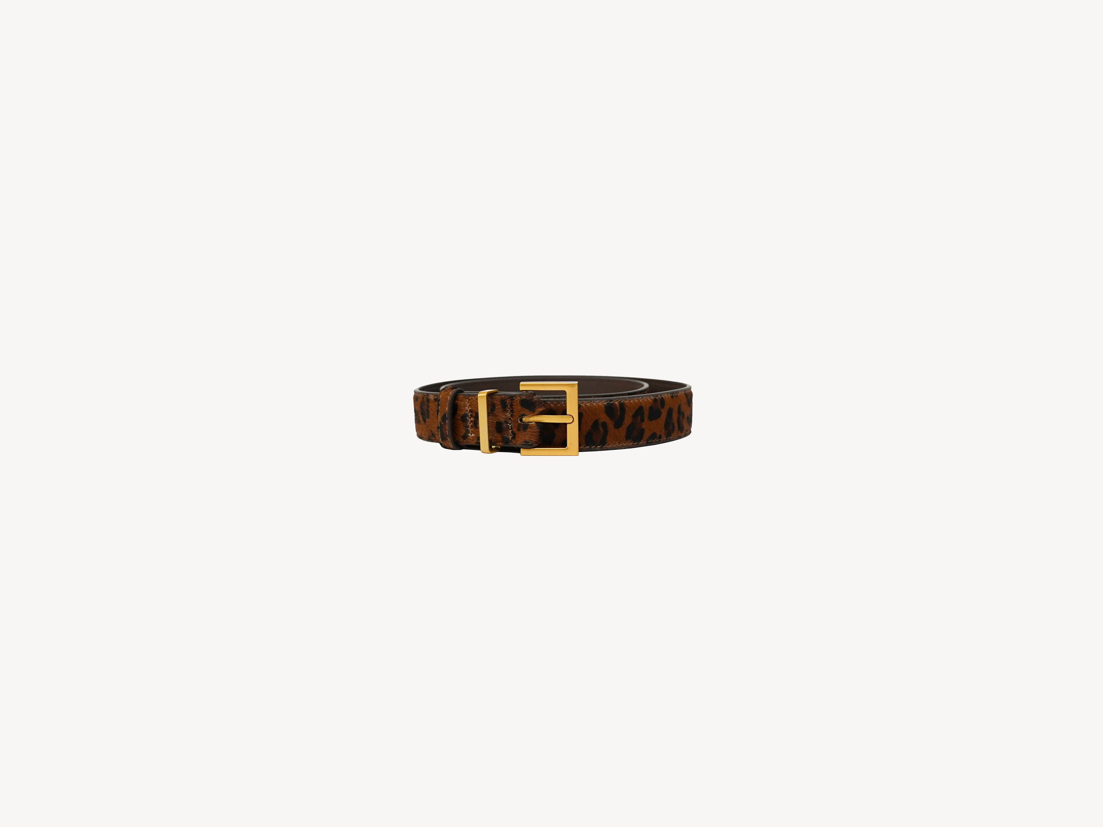Leopard Leather Belt