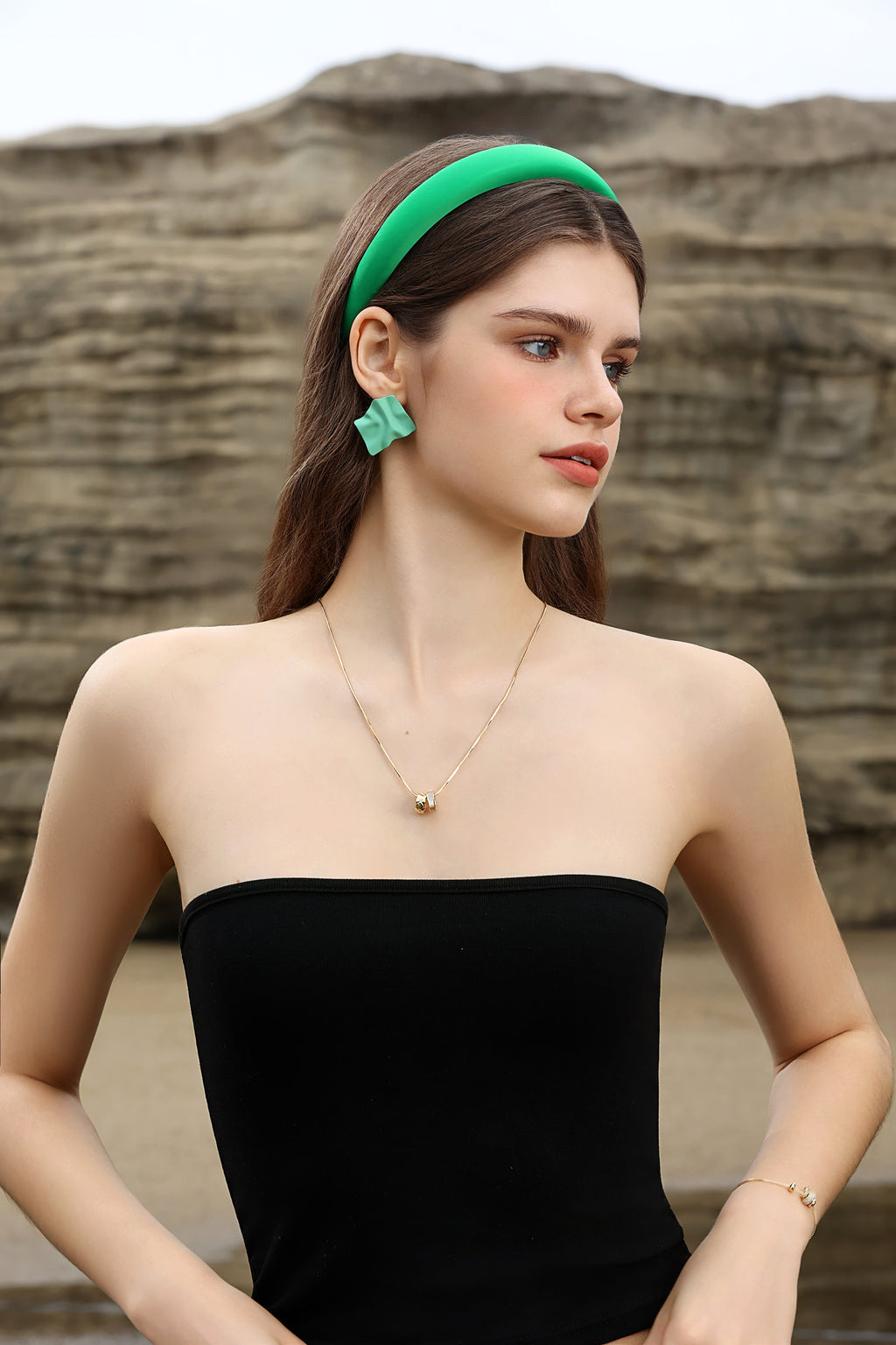 Aurora Earrings Green