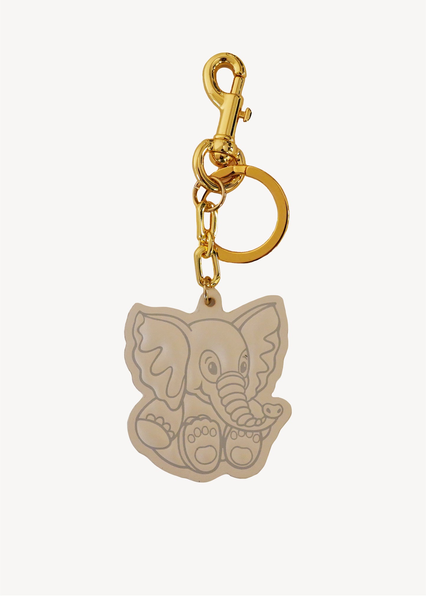 Lucky Elephant Keychain White