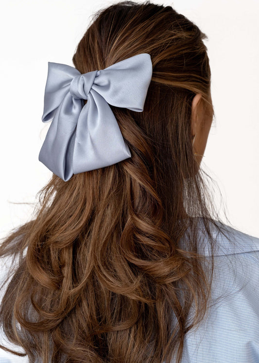 Bow Hair Clip Baby Blue